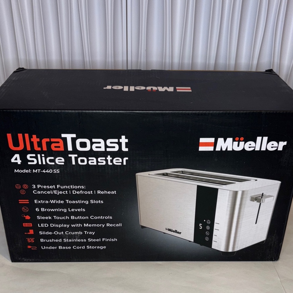 Stainless Steel Toaster 4 slice with LED Display NWT - Picture 7 of 9